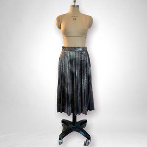 Zara Silver Pleated Skirt, Size S